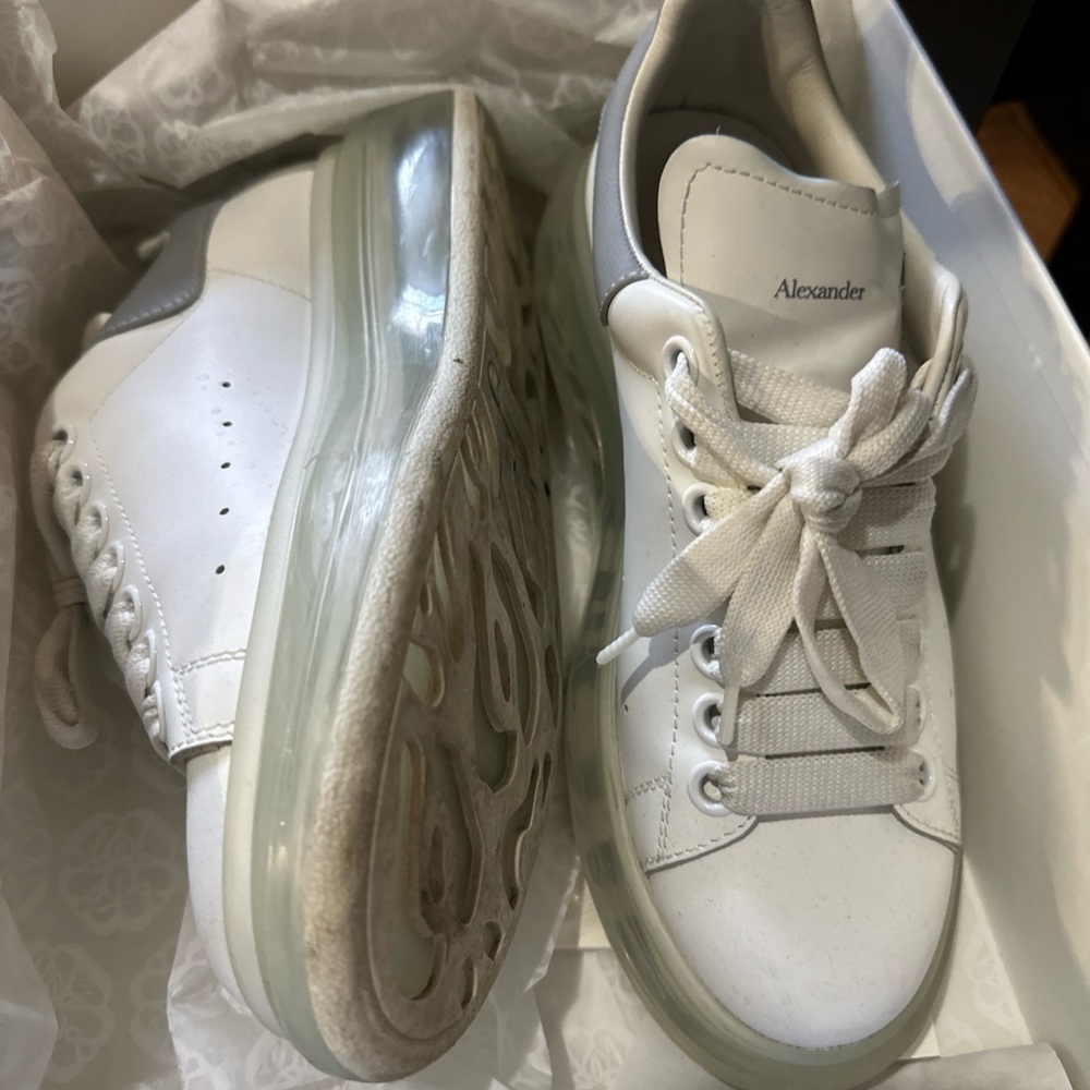 Women's White Sneakers Alexander McQueen size 6 authentic with box